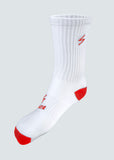 Medias Tobilleras Blanco Rojo