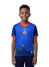 Camiseta Infantil Azul fan de la Selección Nacional de Fútbol de Haití 2026