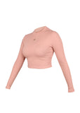 Crop Top Manga Larga Palo Rosa