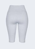 Leggings Corto Con Bolsillos Gris Claro