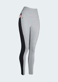 Leggings Con Bolsillo Gris Claro Negro