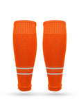 Medias Sin Pie Fútbol 1 Par Naranja Neón Blanco