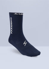Medias Tobilleras 1 Par Antideslizante Azul Oscuro Blanco