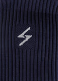 Medias Tobilleras Azul Oscuro Blanco
