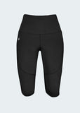 Leggings Corto Con Bolsillos Negro
