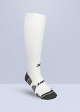 Medias Fútbol Nylon Blanco Gris Jaspe