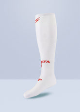 Medias Fútbol 2024 1 Par Blanco Rojo