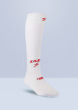Medias Fútbol 2024 1 Par Blanco Rojo