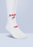 Medias Fútbol 2024 1 Par Blanco Rojo