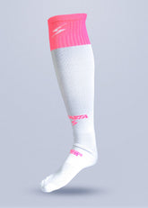 Medias Nylon Fútbol Blanco Rosa