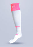 Medias Nylon Fútbol Blanco Rosa