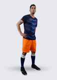 Uniforme Training Impacto Azul Oscuro Naranja Neón