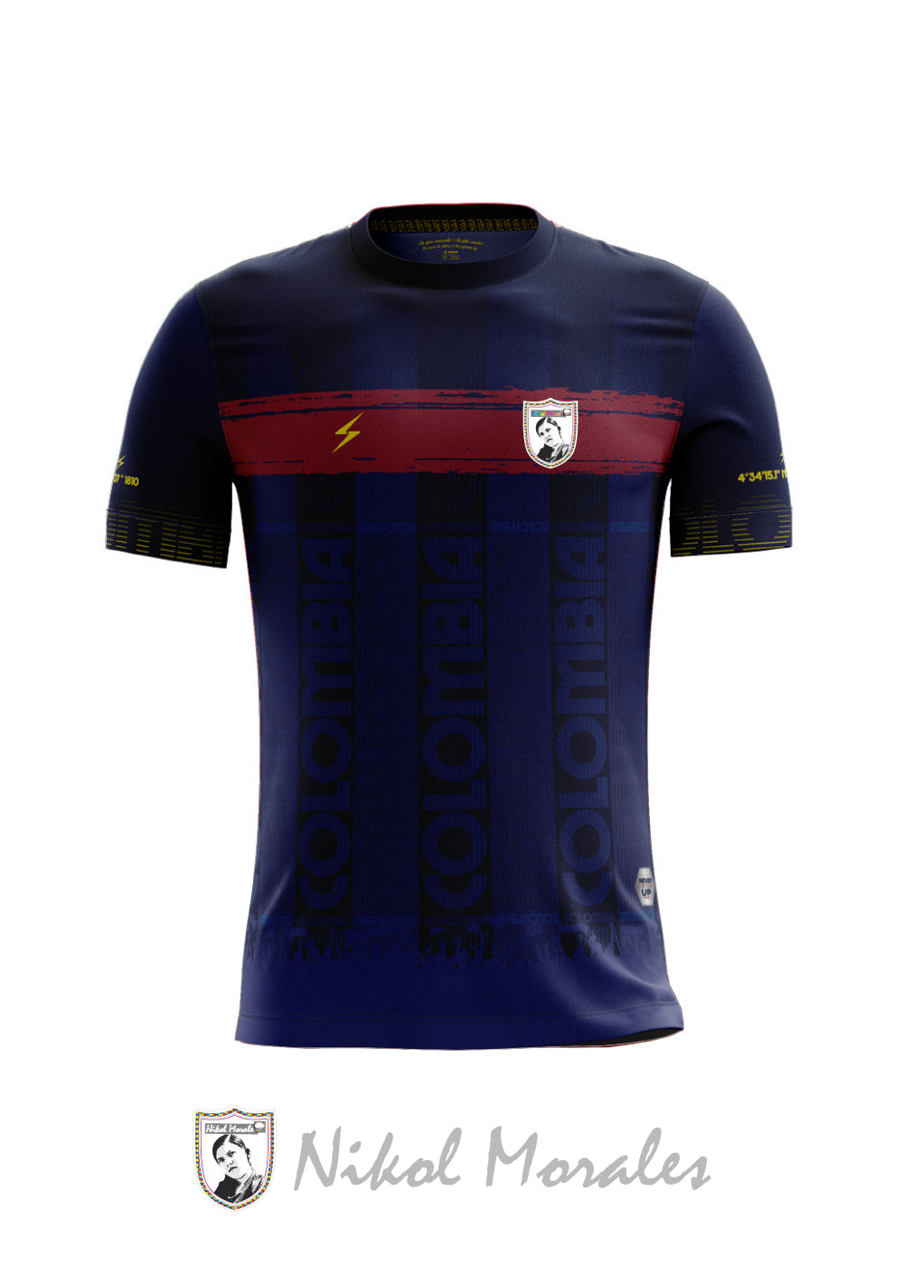 Camiseta Colombia Azul y Fundación Nikol Morales edición limitada