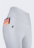 Leggings Corto Con Bolsillos Gris Claro