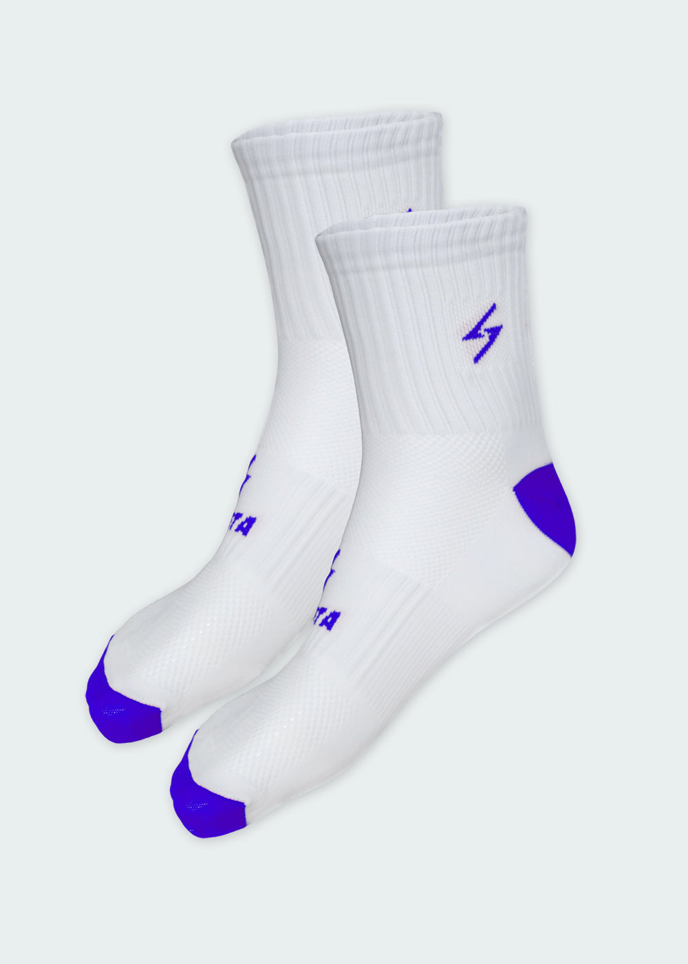 Medias Minitobilleras Blanco Azul Rey