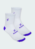 Medias Minitobilleras Blanco Azul Rey