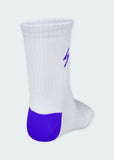 Medias Minitobilleras Blanco Azul Rey