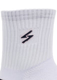 Medias Minitobilleras Blanco Azul Oscuro
