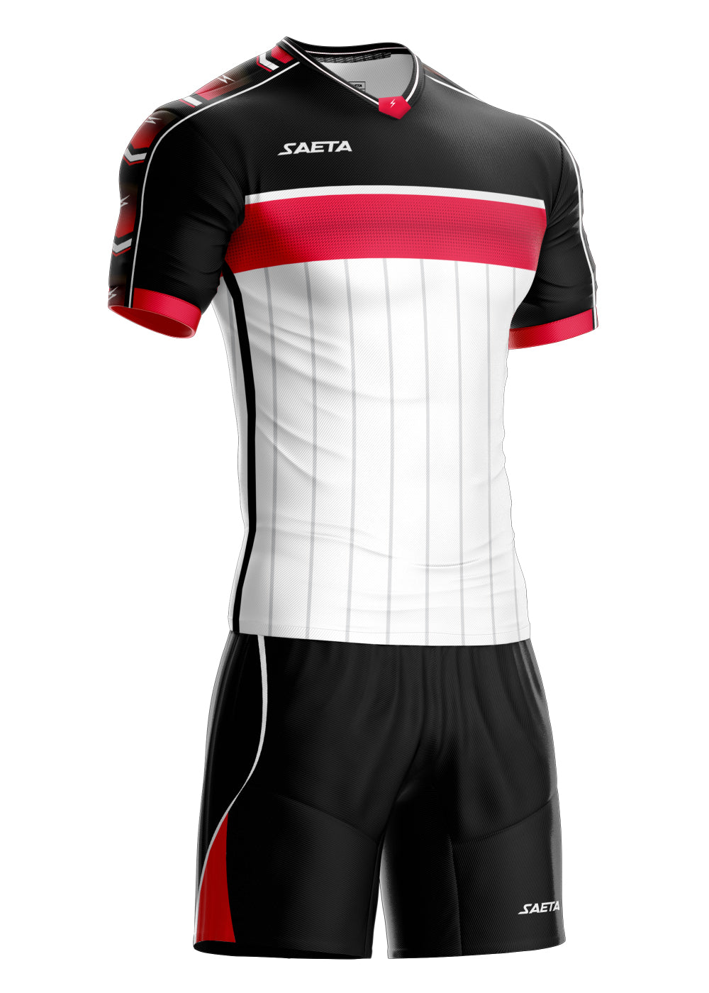 Uniforme Impacto A Blanco Negro Rojo