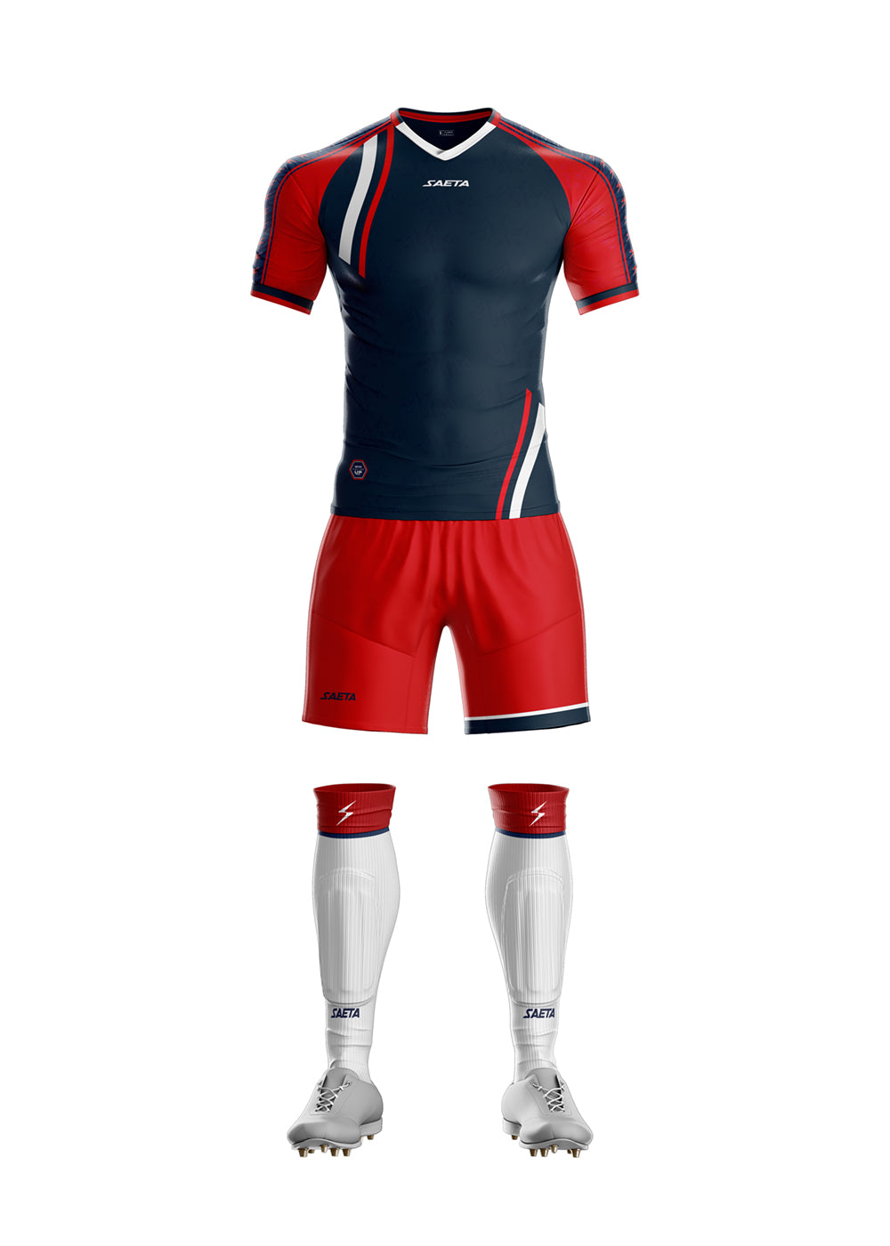 Uniforme Neo Classic Rojo Azul Oscuro