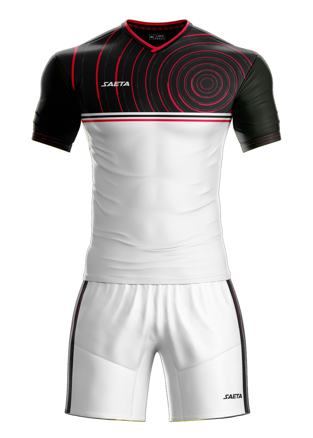 Uniforme Retro 25 Rojo Blanco Negro