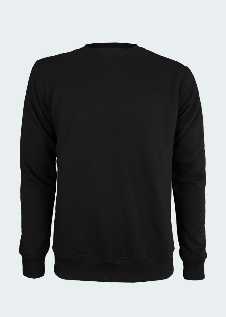 Buzo Cuello Redondo Algodón Negro – Saeta Sport - Main Image