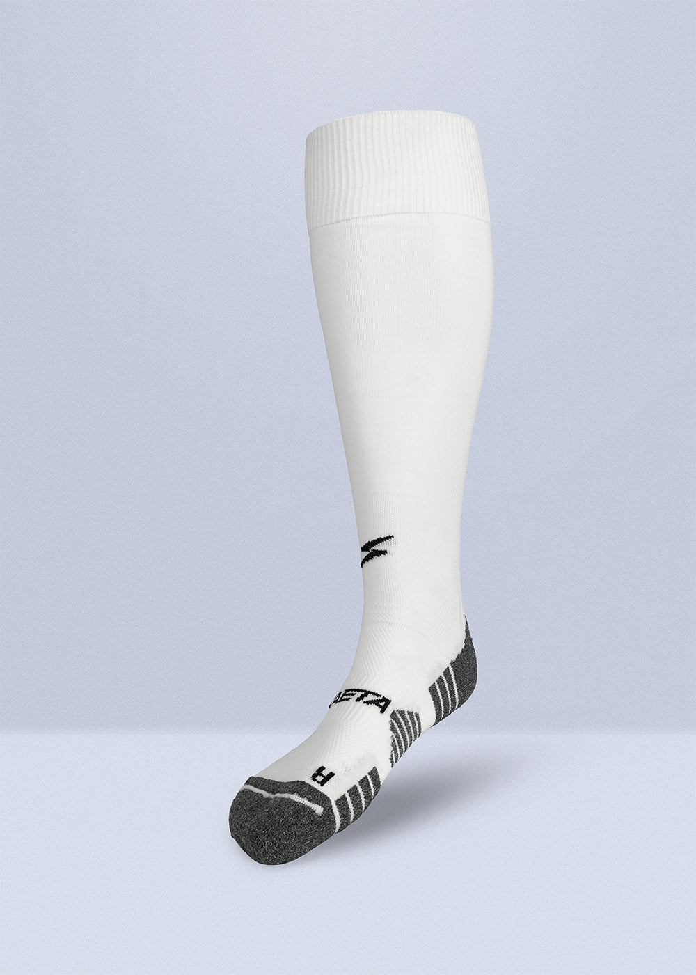 Medias Fútbol Nylon Blanco Gris Jaspe
