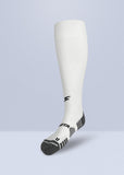 Medias Fútbol Nylon Blanco Gris Jaspe