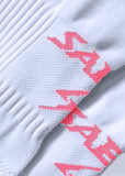 Medias Nylon Fútbol Blanco Rosa